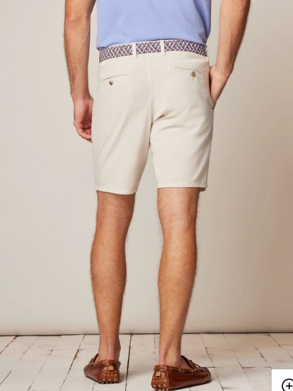 NWT Johnnie O Nassau Cotton Blend Shorts - Stone/ 32 - Picture 7 of 8
